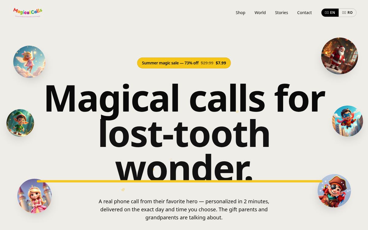 MagicalCalls.com website